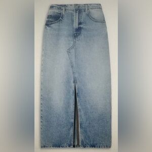 FRAME DENIM The Midaxi Skirt Angled Seam in Baines Blue NWT Size 30 SOLD OUT!